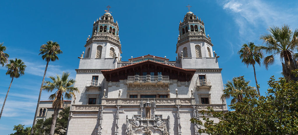 Front view of Hearst Castle 