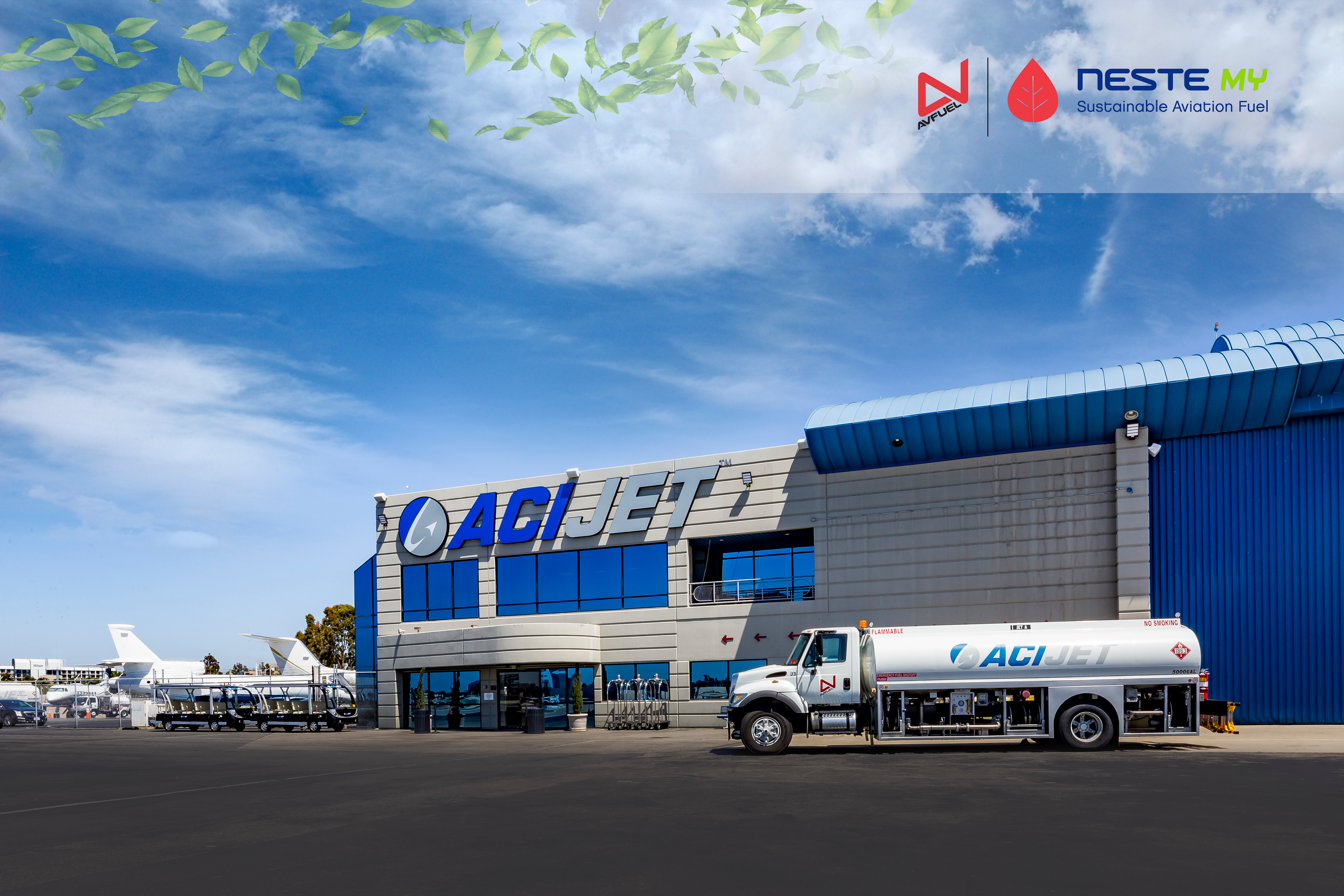 J*)様 SAN FRANCISCO AVIATION SUPPLY INC Avfuel Now Supplying ACI Jet SNA with Sustainable Aviation Fuel